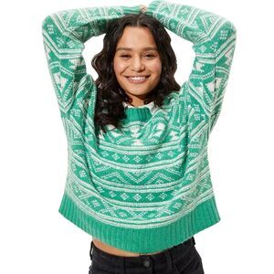 American Eagle Outfitters Fair Isle Snowdrift Knit Sweater Size Small NWOT